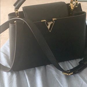 CAPUCINES BB Gold hardware.Burgundy trim